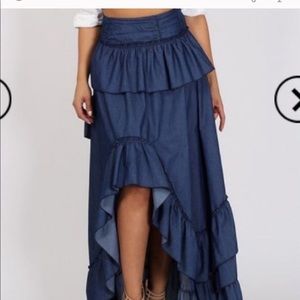 NWOT-  blue jeans skirt.